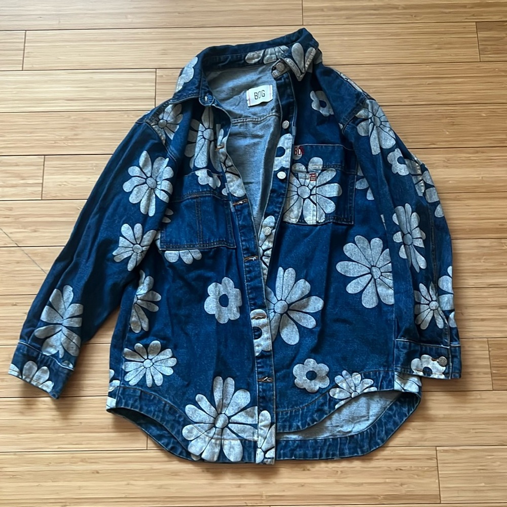BDG flower print jean jacket